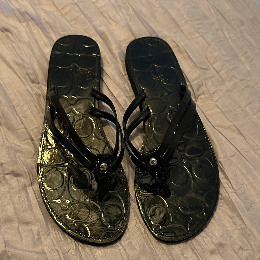 Coach Black Sandals